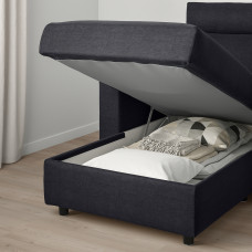 Доставка из Польши ⭐⭐⭐⭐⭐ VIMLE sofa 3-osobowa z szezlongiem, z zaglowkiem Saxemara/czarnoniebieski,ИКЕА-29399136, Евро Икеа Калининград