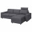 Доставка из Польши VIMLE sofa 3-osobowa z szezlongiem, z zaglowkiem z szerokimi podlokietnikami/Gunnared srednioszary ИКЕА-69401298, ЕВРОИКЕА Калининград