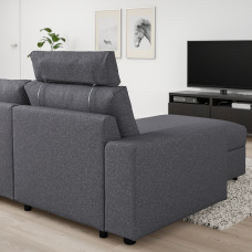 Доставка из Польши ⭐⭐⭐⭐⭐ VIMLE sofa 3-osobowa z szezlongiem, z zaglowkiem z szerokimi podlokietnikami/Gunnared srednioszary,ИКЕА-69401298, Евро Икеа Калининград