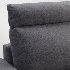 Доставка из Польши ⭐⭐⭐⭐⭐ VIMLE sofa 3-osobowa z szezlongiem, z zaglowkiem z szerokimi podlokietnikami/Gunnared srednioszary,ИКЕА-69401298, Евро Икеа Калининград