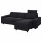 Доставка из Польши VIMLE sofa 3-osobowa z szezlongiem, z zaglowkiem z szerokimi podlokietnikami/Saxemara czarnoniebieski ИКЕА-19401762, ЕВРОИКЕА Калининград