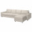 Доставка из Польши VIMLE sofa 4-osobowa z szezlongiem, z szerokimi podlokietnikami/Gunnared bezowy ИКЕА-99401763, ЕВРОИКЕА Калининград
