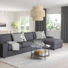 Доставка из Польши ⭐⭐⭐⭐⭐ VIMLE sofa 4-osobowa z szezlongiem, z szerokimi podlokietnikami/Gunnared srednioszary,ИКЕА-29401766, Евро Икеа Калининград