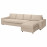 Доставка из Польши VIMLE sofa 4-osobowa z szezlongiem, z szerokimi podlokietnikami/Hallarp bezowy ИКЕА-69401769, ЕВРОИКЕА Калининград