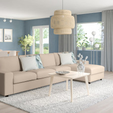 Доставка из Польши ⭐⭐⭐⭐⭐ VIMLE sofa 4-osobowa z szezlongiem, z szerokimi podlokietnikami/Hallarp bezowy,ИКЕА-69401769, Евро Икеа Калининград