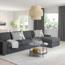 Доставка из Польши ⭐⭐⭐⭐⭐ VIMLE sofa 4-osobowa z szezlongiem, z szerokimi podlokietnikami/Hallarp szary,ИКЕА-09401772, Евро Икеа Калининград