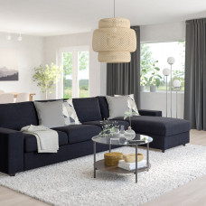 Доставка из Польши ⭐⭐⭐⭐⭐ VIMLE sofa 4-osobowa z szezlongiem, z szerokimi podlokietnikami/Saxemara czarnoniebieski,ИКЕА-39401775, Евро Икеа Калининград