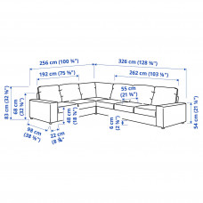 Доставка из Польши ⭐⭐⭐⭐⭐ VIMLE sofa narozna 5-osobowa, z szerokimi podlokietnikami/Gunnared srednioszary,ИКЕА-39401803, Евро Икеа Калининград