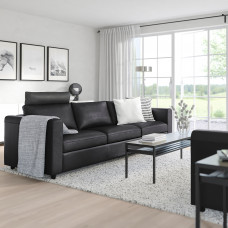 Доставка из Польши ⭐⭐⭐⭐⭐ VIMLE sofa 3-osobowa, z zaglowkiem/Grann/Bomstad czarny,ИКЕА-99306252, Евро Икеа Калининград