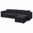 Доставка из Польши VIMLE sofa 4-osobowa z szezlongiem, Saxemara czarnoniebieski ИКЕА-89399534, ЕВРОИКЕА Калининград