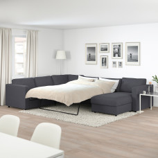 Доставка из Польши ⭐⭐⭐⭐⭐ VIMLE narozna sofa rozkl. 5o z szezl, Gunnared srednioszary,ИКЕА-09545266, Евро Икеа Калининград