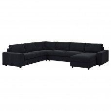 Доставка из Польши ⭐⭐⭐⭐⭐ VIMLE narozna sofa rozkl. 5o z szezl, z szerokimi podlokietnikami/Saxemara czarnoniebieski,ИКЕА-59537179, Евро Икеа Калининград