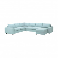 Доставка из Польши ⭐⭐⭐⭐⭐ VIMLE narozna sofa rozkl. 5o z szezl, z szerokimi podlokietnikami/Saxemara jasnoniebieski,ИКЕА-79537183, Евро Икеа Калининград