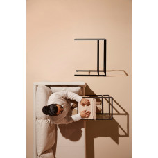 Доставка из Польши ⭐⭐⭐⭐⭐ VITTSJO Стол для ноутбука, черно-коричневый/стекло, 35x65 cm,ИКЕА-00250249, Евро Икеа Калининград