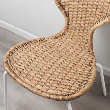 Доставка из Польши ⭐⭐⭐⭐⭐ VOXLOV / ALVSTA stol i 4 krzesla, jasny bambus/rattan bialy, 180x90 cm,ИКЕА-99481571, Евро Икеа Калининград